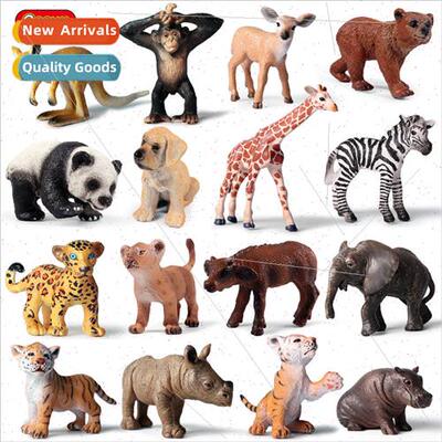 Mini animal model tigers lions elephants panda poultry chick