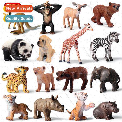 Mini animal model tigers lions elephants panda poultry chick