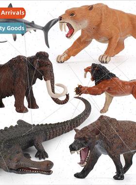 Ancient animal model megalodon black emperor crocodile saber