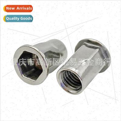 304 flat head internal external half hexagonal rivet nut riv