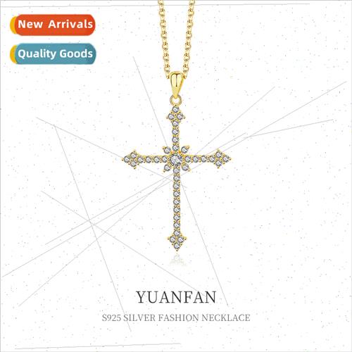 925 silver Cross Necklace che Europe Full Set Zirconia Colla