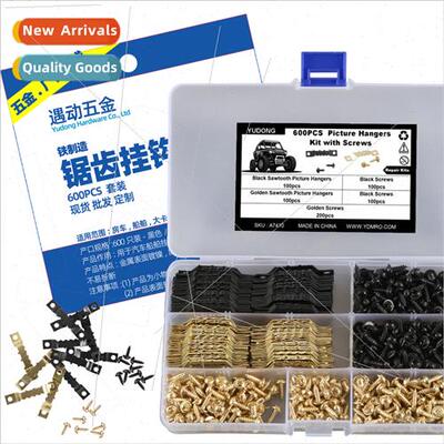 600pcs-Black Gold High Bow Double de Serrated Hanging -Tappi