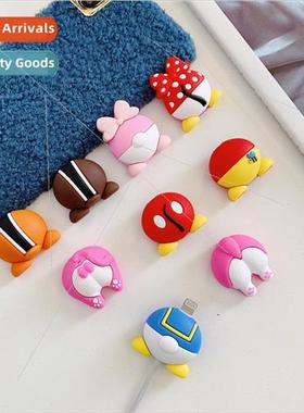 Data Cable Protective Cover Creative Doll licone Cartoon Dat