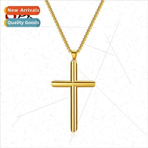 Europe fashion large tanium steel cross pendant dongguan sim