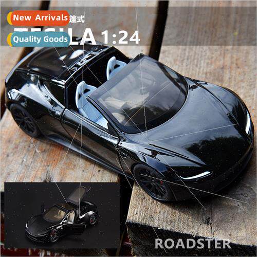 Boxed 1:24 Tesla Roadster Space Edion Boomerang Toy Car Musi
