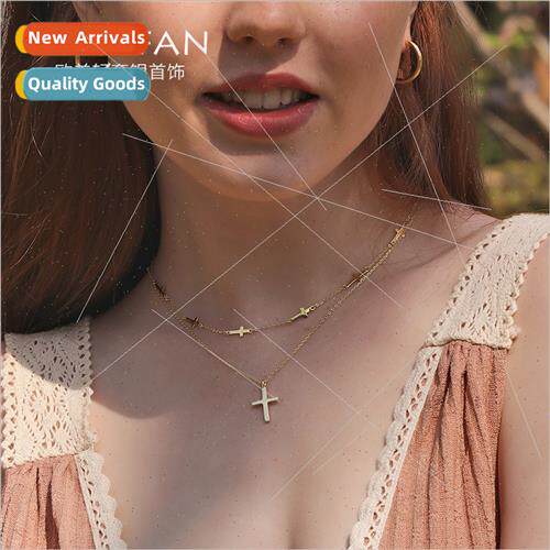 2019s925 silver niche necklace gold cross necklace female au