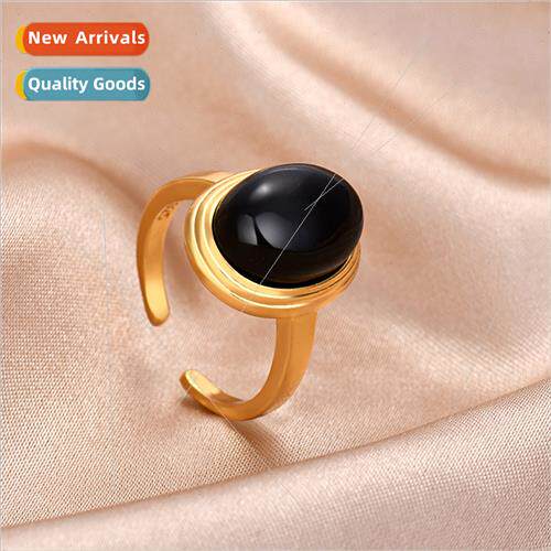 Onyx hjewelry open finger ring field jade round egg surface