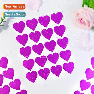 Red heart shaped tags single sheet frosted glter gift decora