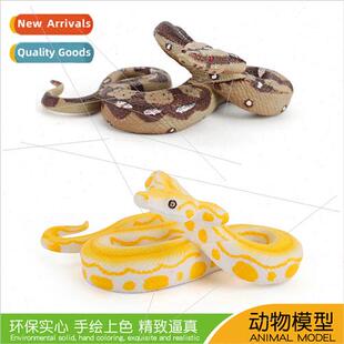 Wildlife coiled python toys wild python model amphibious rep