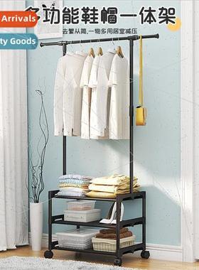 Clothes rack floor bedroom simple coat rack indoor folding s