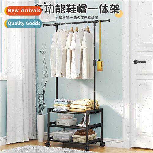 Clothes rack floor bedroom simple coat rack indoor folding s