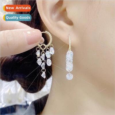 Fall new crystal grape nd earrings super flash crystal strin