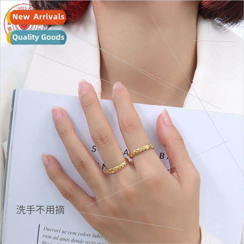 French ring niche vintage jewelry women gold simple diamond