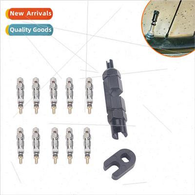 Set 10 French Bicycle Valve Cores Removable Valves wh Black