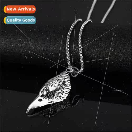 Metal eagle pendant tide men hip hop necklace set popular fa