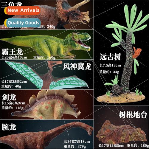 Jurassic static solid toys Tyrannosaurus Rex Triceratops Tri