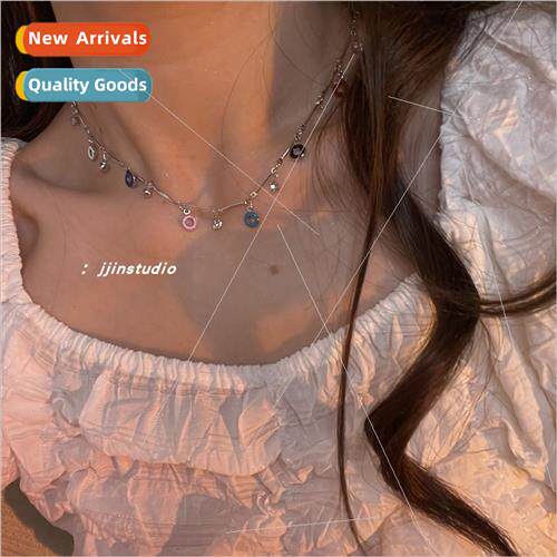 New Spice Girl Colorful Donut Tassel Necklace Women Cute che
