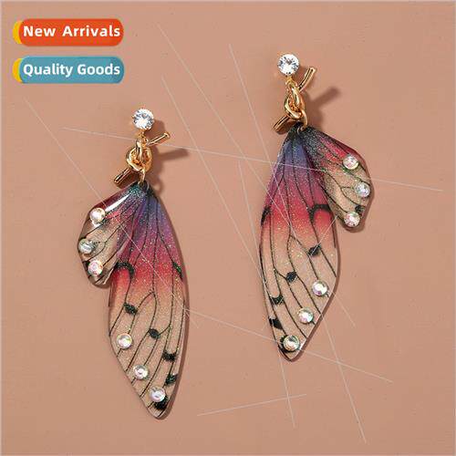 Fashion long tassel ins simulated cicada earrings
