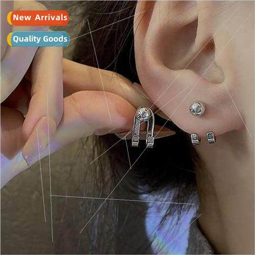 Europe jewelry simple back hanging light bead earrings femal