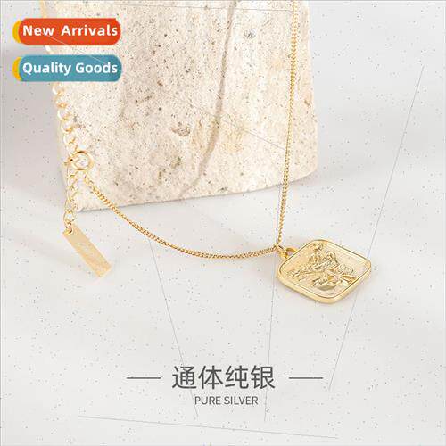 Korea S925 silver fashion exquise simple rose necklace Europ