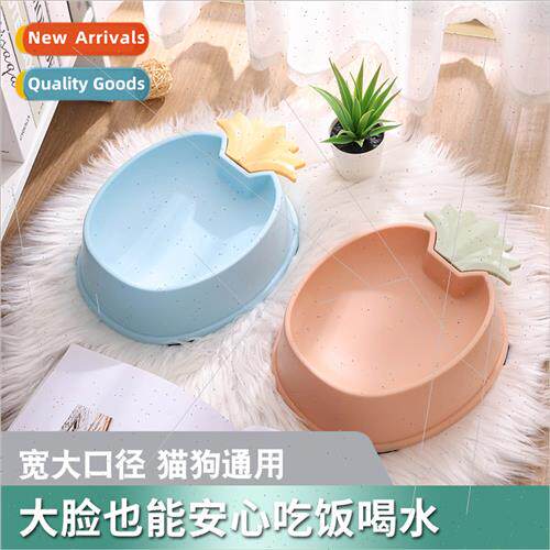 ins pine适用Apple pattern pet single bowl neck guard cat bow