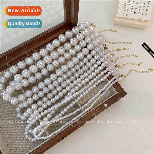 Faux pearl necklace necklace French sweet collarbone chain f