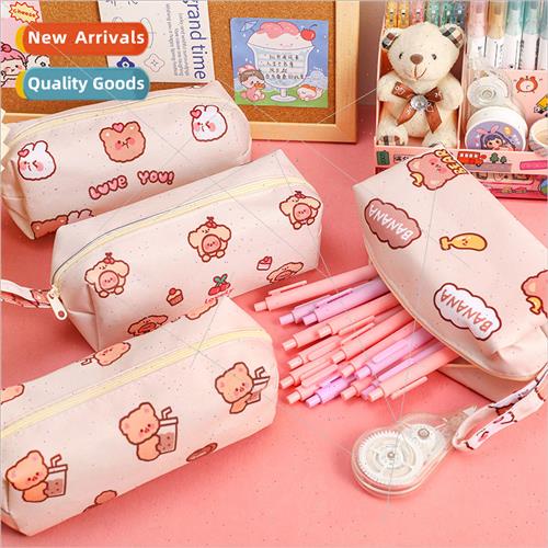 Love Bear Canvas Pencil Bag Student ery Organizer Creative C