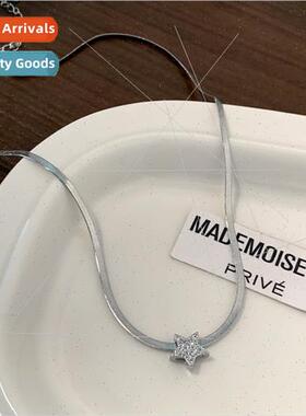 ins stars snakebone chain necklace women niche tide cool hot