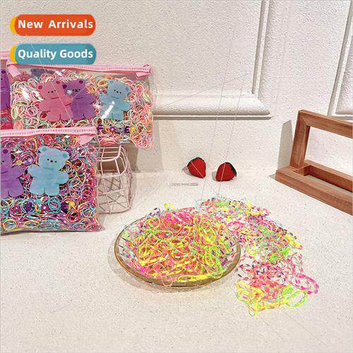 Girls disposable leather bhair tie small children hair circl