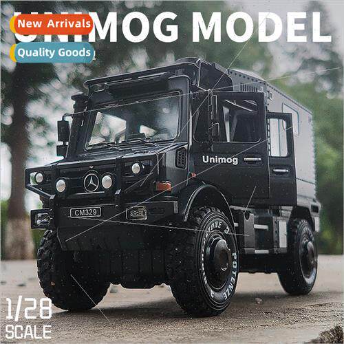 Unimog caravan model sound light back to open door toy car b