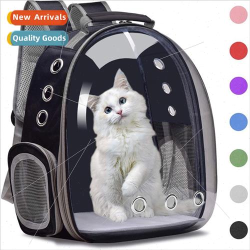 Capsule Double Shoulder Pet Bag Breathable Transparent Dog C