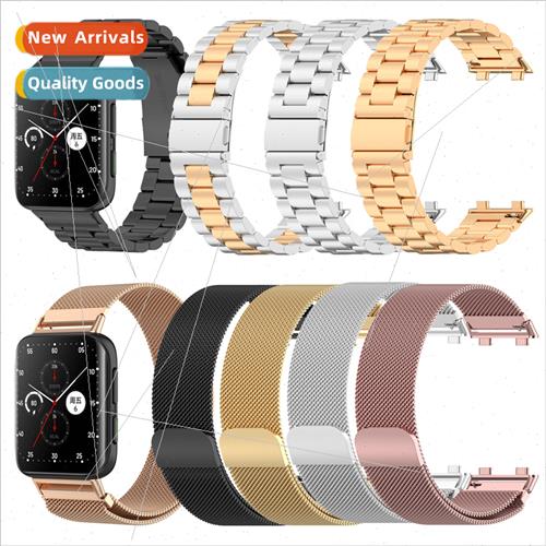 适用oppo watch2 three beads stainless steel b42 46mm metal m
