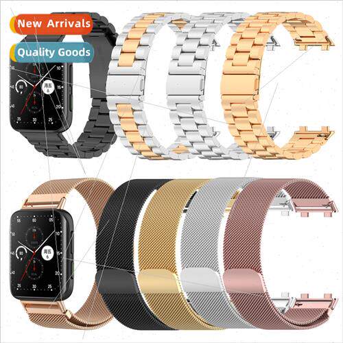适用oppo watch2 three beads stainless steel b42 46mm metal m