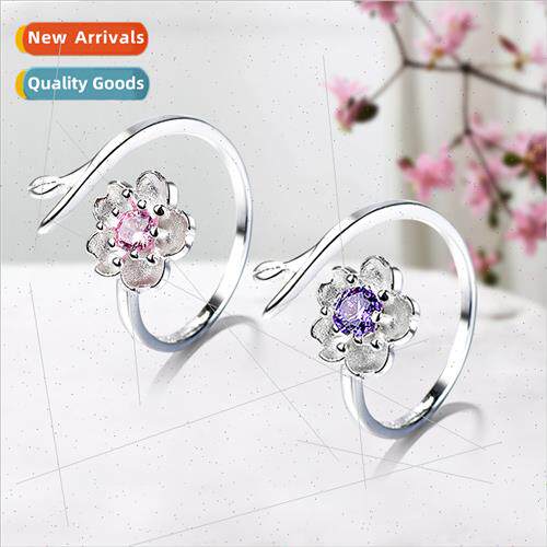 Korea fashion fresh cherry blossom ring female Korea jewelry