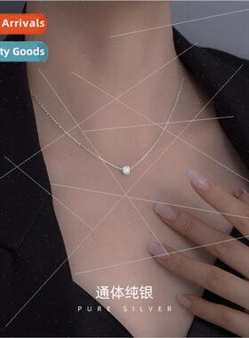 S925 silver orb necklace women simple niche new shambhala rh