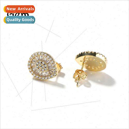 Fashion simple T-square water drop earrings Europe hundred w