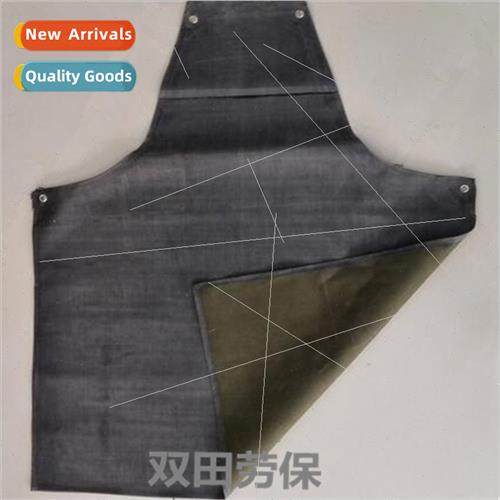 Rubberized canvas apron Large thickened waterprooilproacid a