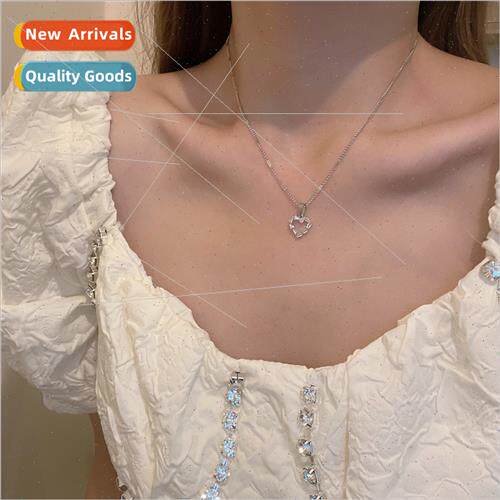 Korealove zirconia necklace female niche collarbone chain in