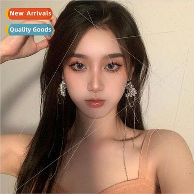 2023 sweet charming missy pearl tassel earrings female earri