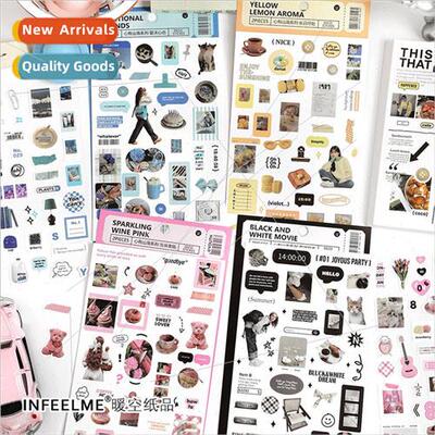 Heart has mountains seas stickers retro ins cute handbook de
