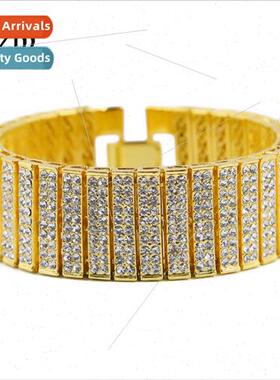 Alloy Punk Hip Hop Bracelet Boys Vintage Minimalist Diamond