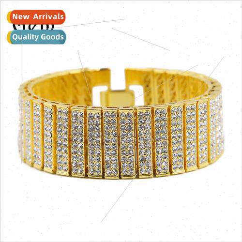 Alloy Punk Hip Hop Bracelet Boys Vintage Minimalist Diamond