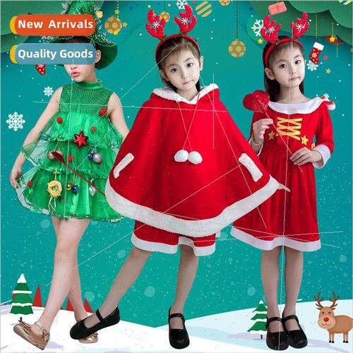 Christmas Costumes Children Dress Up Boys Girls Perming Cost