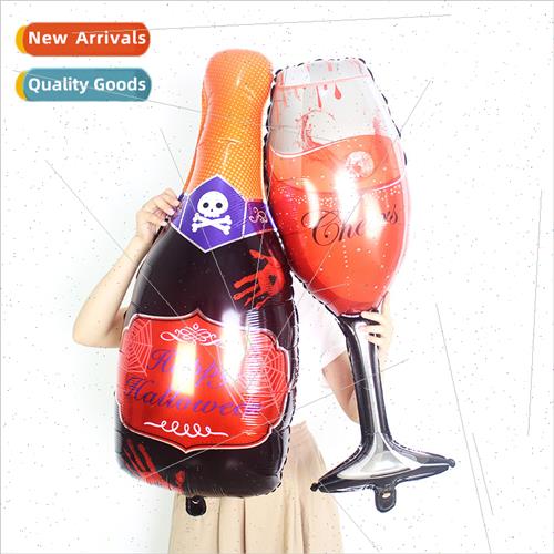 New Halloween wine bottle wine glass aluminum film balloon g