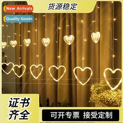 New led lights string love curtain lights confession proposa