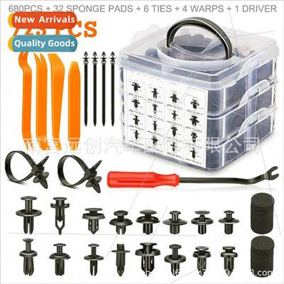 723PCS Boxed Snap 16 Automotive Fasteners Push-In Trim Clips