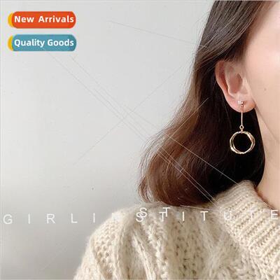 mple circle earrings daily wh summer hundred wh Korea ear je