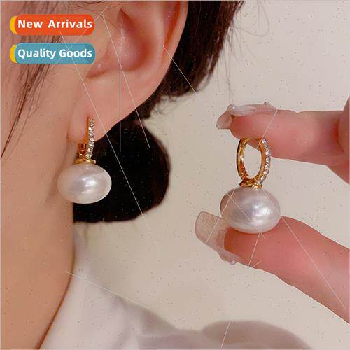 mple Pearl Zirconia Earrings Retro Premium Feeling che Fashi