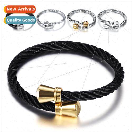 Europe simple fashion new nd tanium steel wire bracelet open