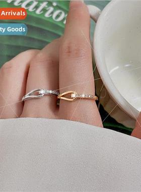Knot zirconia ring opening adjustable Korea simple small bro
